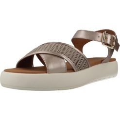 Sandały GEOX D CAMALEI Rose. Czerwone sandały damskie Geox, bez wzorów, z syntetyku, bez obcasa. Za 332.99 zł.