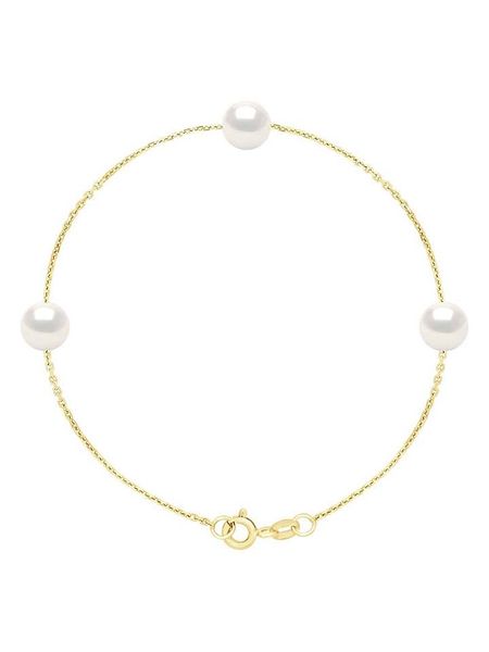 Pearl Addict Złota bransoletka z perłami rozmiar: onesize. Żółte bransoletki damskie Pearl Addict, złote. Za 139.95 zł.