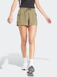 Adidas Szorty dresowe w kolorze khaki rozmiar: XL. Brązowe szorty damskie Adidas, bez wzorów, z dresówki. Za 92.21 zł.