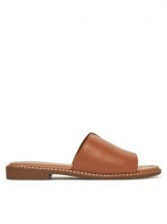 Lasocki Klapki RST-KM215-01 Brązowy. Brązowe klapki damskie Lasocki, bez wzorów, ze skóry, bez obcasa. Za 139.99 zł.