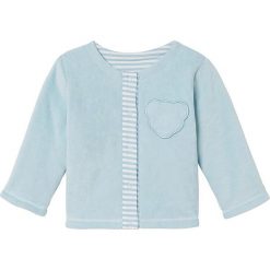 Bluza w kolorze błękitnym. Niebieskie bluzy chłopięce Steiff, z aplikacjami, z bawełny, bez ramiączek, bez kaptura. W wyprzedaży za 72.95 zł.