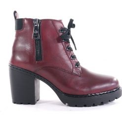 BOTKI DAMSKIE RIE Y7011 BOR. Botki damskie Rieker, z futra, bez obcasa, na platformie, bez zapięcia. Za 329.00 zł.