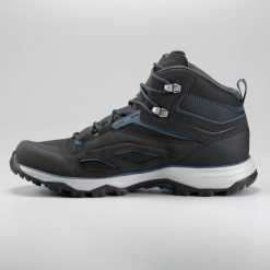 Second Life - Buty turystyczne męskie Quechua MH100 MID... - Stan Doskonały. Czarne buty trekkingowe męskie QUECHUA, z kauczuku, przed kolano, bez zapięcia, trekkingowe. Za 169.99 zł.