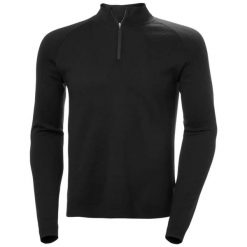 Koszulka z długim rękawem i zamkiem błyskawicznym 1/2 Helly Hansen Lifa. Czarne koszulki męskie z długim rękawem Helly Hansen, l, z materiału. Za 592.50 zł.