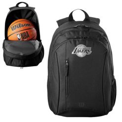 Plecak do koszykówki Wilson NBA Team Los Angeles Lakers - WZ6015005. Czarne plecaki damskie Wilson, bez wzorów. Za 118.89 zł.