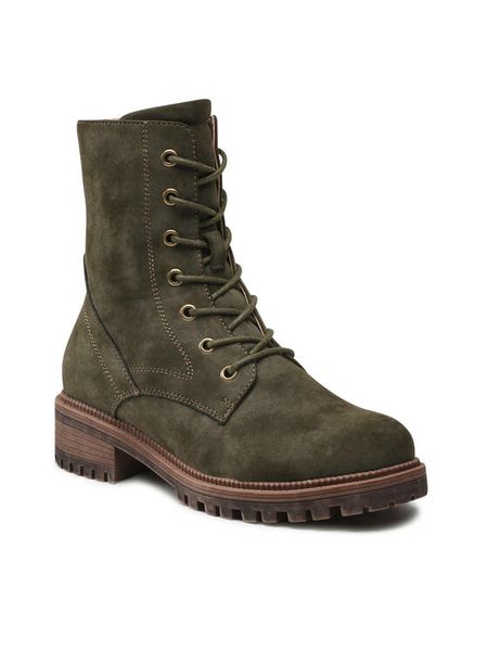 Clara Barson Trapery WS5600-09 Zielony. Zielone trapery damskie Clara Barson, z materiału, bez obcasa. Za 119.99 zł.