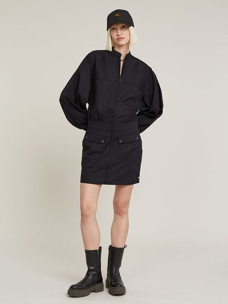 G-Star Sukienka w kolorze czarnym rozmiar: S. Czarne sukienki damskie G-Star, s, bez wzorów, z materiału, retro, bez kołnierzyka, bez ramiączek, mini, bombki. Za 269.81 zł.