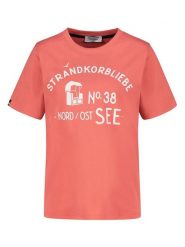 Eight2Nine Koszulka w kolorze koralowym rozmiar: XL. Czerwone bluzki damskie Eight2Nine, xl, bez wzorów, z bawełny, bez kołnierzyka, bez ramiączek. Za 43.99 zł.