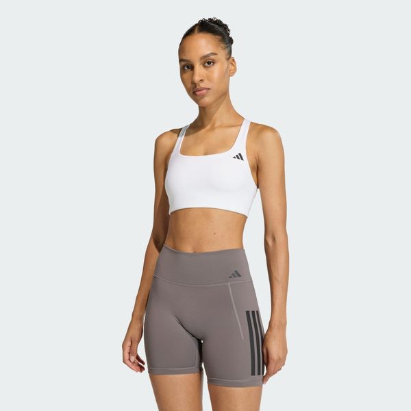 Biustonosz Optime Workout Medium Support. Białe biustonosze sportowe damskie Adidas, bez wzorów. Za 199.00 zł.