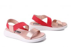 WONDERS C-6553 rame, sandały damskie. Czerwone sandały damskie Wonders, bez wzorów, bez obcasa. Za 529.90 zł.