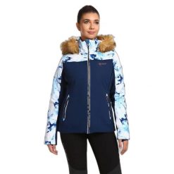 Damska kurtka narciarska Kilpi Lena. Niebieskie kurtki narciarskie i snowboardowe damskie Kilpi, l, bez wzorów, ze lnu, z kapturem, narciarskie. Za 731.89 zł.