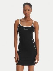 Guess Jeans Sukienka codzienna W6GKY1 KF641 Czarny Slim Fit. Czarne sukienki damskie Guess Jeans, na co dzień, m, z aplikacjami, z bawełny, bez kołnierzyka, bez ramiączek, proste. Za 329.99 zł.