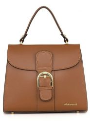 Mia Tomazzi Skórzana torebka "Domaso" w kolorze jasnobrązowym - 26 x 21 x 12 cm rozmiar: onesize. Brązowe torebki klasyczne damskie Mia Tomazzi, bez wzorów, z materiału, bez dodatków. Za 336.61 zł.