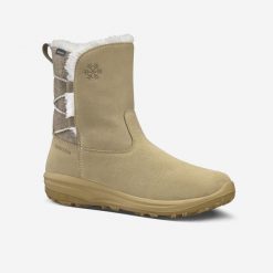 Buty turystyczne damskie NH500 Mid skóra. Brązowe obuwie trekkingowe damskie QUECHUA, na zimę. Za 299.99 zł.
