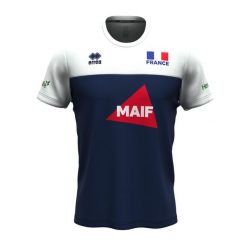Koszulka France Brandon Maif 2024/25. Białe t-shirty damskie ERREA, bez wzorów, bez kołnierzyka. Za 242.50 zł.