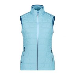 Damska kurtka bez rękawów CMP Unlimitech. Niebieskie kurtki damskie CMP, bez wzorów, bez kaptura. Za 450.45 zł.
