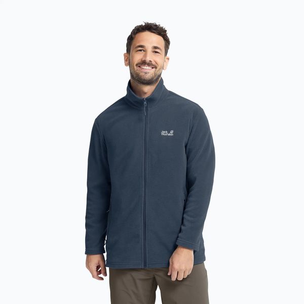 Bluza polarowa męska Jack Wolfskin Taunus 100 Full Zip. Niebieskie bluzy bez kaptura męskie Jack Wolfskin, m, z materiału. Za 239.99 zł.