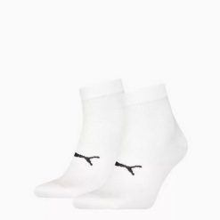 Puma Skarpety Sport Light Quarter 2-Pack 93890402. Białe skarpetki damskie Puma, bez wzorów, z tkaniny. Za 49.99 zł.