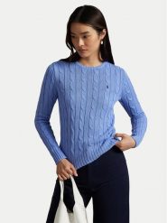 Polo Ralph Lauren Sweter 211971869009 Niebieski Slim Fit. Niebieskie swetry klasyczne damskie Polo Ralph Lauren, l, bez kołnierzyka. Za 949.99 zł.