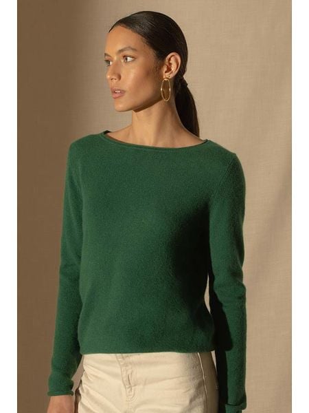 Perfect Cashmere Kaszmirowy sweter "Megan" w kolorze zielonym rozmiar: XXL. Zielone swetry klasyczne damskie Perfect Cashmere, xxl, z kaszmiru, bez kołnierzyka. Za 343.41 zł.