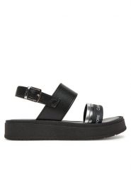 Calvin Klein Jeans Sandały V4A2-82053-0371X M Czarny. Czarne sandały dziewczęce Calvin Klein Jeans, z jeansu, bez zapięcia. Za 279.99 zł.