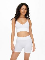 ONLY Szorty w kolorze białym rozmiar: M/L. Białe szorty damskie Only, bez wzorów. Za 37.03 zł.