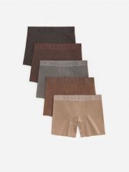 5 pack bokserek Long z merceryzowaną bawełną - brązowy. Brązowe bokserki męskie Reserved, bez wzorów, z bawełny. Za 125.99 zł.