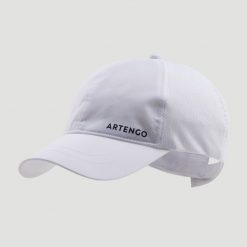 Czapka tenisowa z daszkiem Artengo TC500 rozmiar 58. Białe czapki męskie ARTENGO, bez wzorów, z materiału, sportowe. Za 24.99 zł.