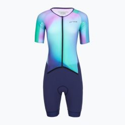 Kombinezon triathlonowy damski Orca Athlex Aero Suit print. Niebieskie kombinezony damskie ORCA, s, bez wzorów, sportowe, bez kołnierzyka, bez ramiączek. Za 719.99 zł.
