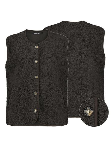 Sublevel Kamizelka pluszowa w kolorze czarnym rozmiar: M/L. Czarne kamizelki damskie Sublevel, l. Za 223.46 zł.