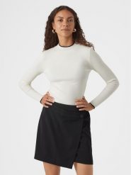 Vero Moda Sweter Flouncy 10299604 Écru Slim Fit. Swetry klasyczne damskie Vero Moda, xl, z syntetyku, bez kołnierzyka. Za 79.99 zł.