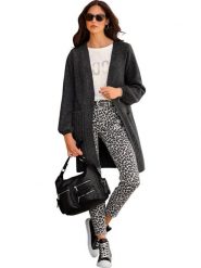 Heine Kardigan w kolorze antracytowym rozmiar: 50. Czarne kardigany damskie Heine, bez wzorów. Za 49.45 zł.