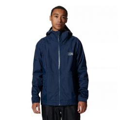 Kurtka wodoodporna Mountain Hardwear Threshold. Niebieskie kurtki damskie MOUNTAIN HARDWEAR, bez wzorów, bez kaptura. Za 1,011.80 zł.