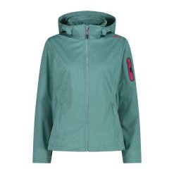 Damska kurtka turystyczna z kapturem CMP. Zielone kurtki damskie CMP, xs, bez wzorów, z softshellu, z kapturem. Za 411.25 zł.