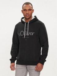 S.Oliver Bluza 2132732 Czarny Regular Fit. Czarne bluzy bez kaptura męskie S.Oliver, m, z bawełny. Za 119.99 zł.