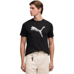 Męskie T shirt Puma Graphic Cat Logo Tee. Czarne t-shirty męskie Puma, m, bez wzorów, z bawełny, bez kołnierzyka. Za 190.00 zł.