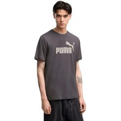 Męskie T-shirt Puma Ess No. 1 Logo Tee S. Szare t-shirty męskie Puma, m, bez wzorów, z bawełny, bez kołnierzyka. Za 190.00 zł.