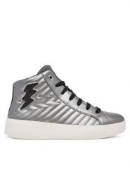 Geox Sneakersy J Mikiroshi J56DVE 000NF C1009 D Srebrny. Szare buty sportowe dziewczęce Geox, bez wzorów, ze skóry, bez zapięcia. Za 169.99 zł.