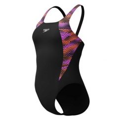 Damski kostium kąpielowy 1-częściowy Speedo Eco Hyperboom Splice Muscleb. Czarne stroje jednoczęściowe damskie Speedo, m, bez wzorów. Za 235.50 zł.