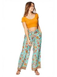 Aller Simplement Spodnie w kolorze turkusowo-pomarańczowym rozmiar: 34-40. Brązowe spodnie materiałowe damskie Aller Simplement, bez wzorów, z materiału, klasyczne, z podwyższonym stanem. Za 43.99 zł.