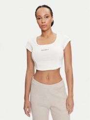 Converse Top W Wordmark Corset Top 10026506-A02 Écru Slim Fit. Topy damskie Converse, xl, bez wzorów, z syntetyku, bez kołnierzyka. Za 109.99 zł.