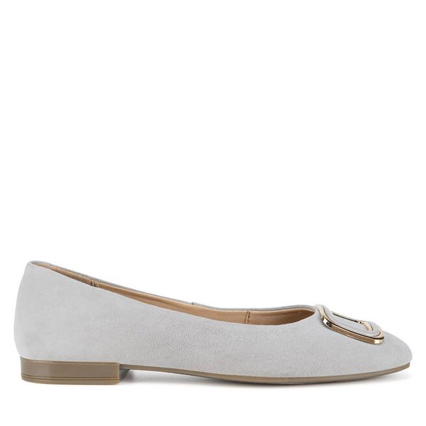 Baleriny Lasocki. Szare baleriny damskie Lasocki, bez wzorów, bez obcasa. Za 169.99 zł.