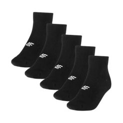 Skarpety męskie 4F 5-pak, bawełniane, bezszwowe, ponad kostkę. Czarne skarpetki męskie 4f, bez wzorów, z bawełny. Za 51.99 zł.