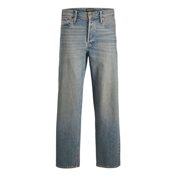 Spodnie Jack & Jones Eddie Original 543 niebieski denim. Niebieskie spodnie materiałowe męskie Jack&Jones, bez wzorów, z denimu, sportowe. Za 253.76 zł.