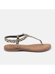 Lazamani Skórzane sandały w kolorze beżowo-brązowym rozmiar: 40. Brązowe sandały damskie Lazamani, bez wzorów, bez obcasa. Za 150.02 zł.