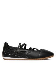 REPLAY Baleriny GWSN2.000.C0007S Czarny. Czarne baleriny damskie Replay, bez wzorów, ze skóry, bez obcasa. Za 349.99 zł.