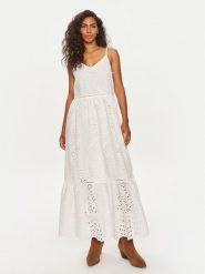 YAS Sukienka letnia Luma 26032686 Biały Regular Fit. Białe sukienki damskie YAS, na lato, m, bez wzorów, z bawełny, bez kołnierzyka, bez ramiączek. Za 329.99 zł.