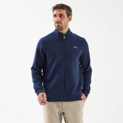Bluza wiatroszczelna polarowa do golfa męska Cloudspun. Brązowe bluzy z kapturem męskie Puma, l, z dzianiny. Za 359.99 zł.