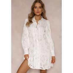 Biała Sukienka Zeeney. Białe sukienki damskie Renee, m, z aplikacjami, z koronki, klasyczne, bez kołnierzyka, bez ramiączek, mini. W wyprzedaży za 207.99 zł.