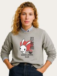 WOOOP Bluza "Torc Ramen Lovers Club Bunny" w kolorze szarym rozmiar: XS. Szare bluzy bez kaptura damskie Wooop, xs. Za 108.99 zł.